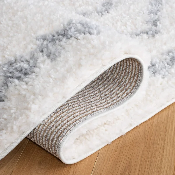 Safavieh Parma Shag Bat-Sheva Rug - Ivory/Grey - 6&7x22 x 6&7x22 Square