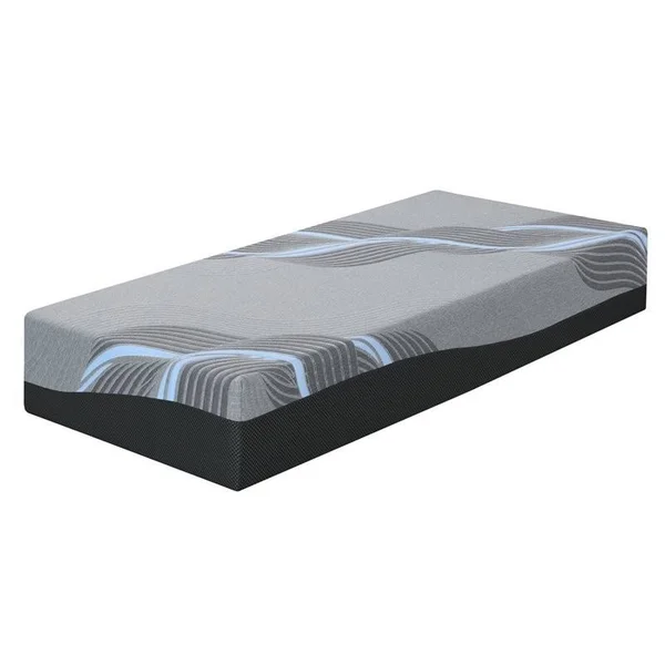 Pemberly Row 12x22 Twin XL Mattress with Cooling Gel Memory Foam in Gray