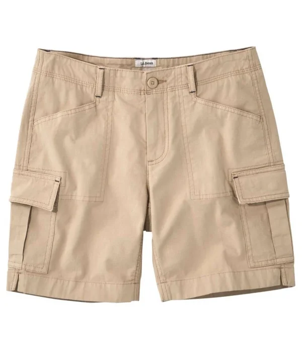 Women's Stretch Canvas Cargo Shorts Brown 10 - L.L.Bean