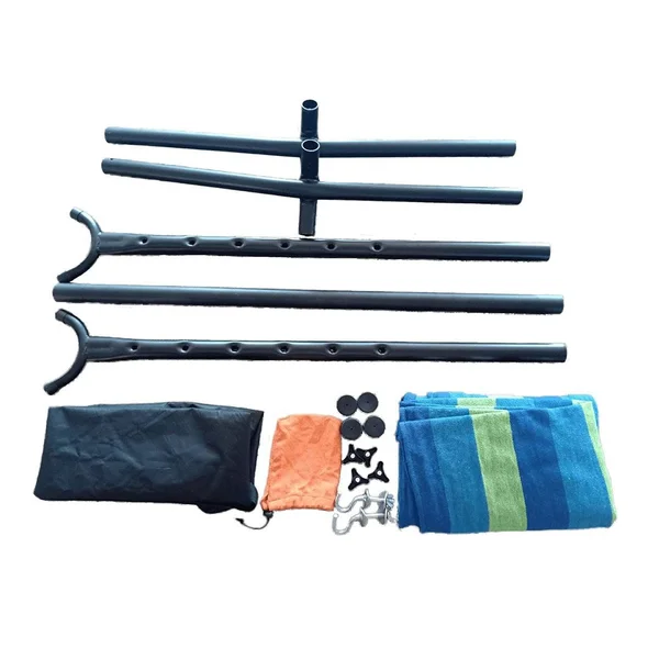 Ocean Stripe Double Classic 2 Person Hammock with Stand