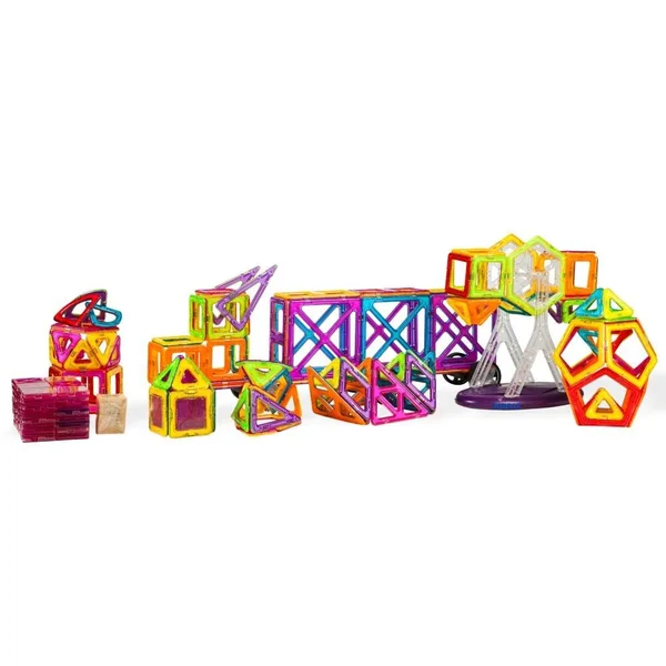 Magneticals Magnet Toys Tile Set, Pack of Two 198-piece Set - Total 396 Pieces, Learning and Exploration Magnet Toys Set, Stem E