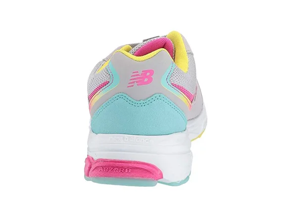 New Balance Girls& 888v2 Running Shoe - Grade School, Size: 7, Grey/Rainbow
