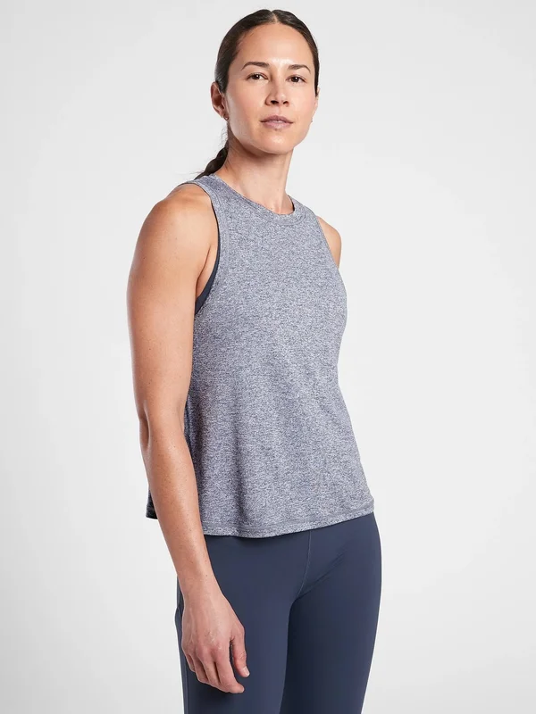 Athleta Women's Uptempo Tank Bright White/ Medieval Violet Size S