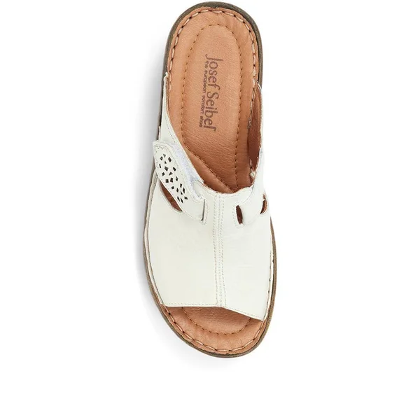 Josef Seibel Catalonia 32 Ladies Leather Mule Sandals White: EU 40
