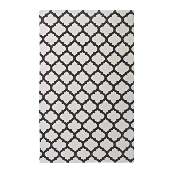 Modway Lida Moroccan Trellis 5x8 Area Rug - Ivory and Charcoal