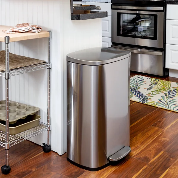 Honey-Can-Do TRS-08315 Stainless Steel Rectangle Step Can - 50 LITER