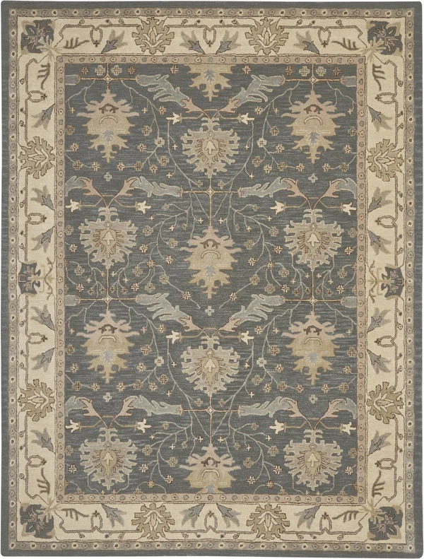 Nourison India House Blue 8& Round Area Rug