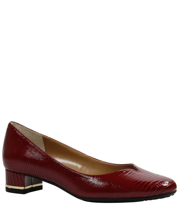 Women's J. Renee Bambalina Low Block Heel Pump, Size: 9, Red