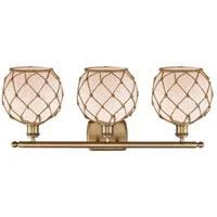 Innovations Lighting-Farmhouse Rope 3 Light Bath Vanity Light-516-3W-BB-G121-8RB-LED