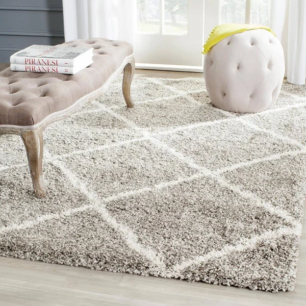Safavieh Hudson Shag Grey - Ivory Rug - SGH281B - 3& x 5&