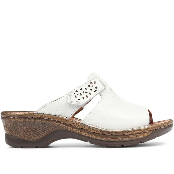 Josef Seibel Catalonia 32 Ladies Leather Mule Sandals White: EU 40
