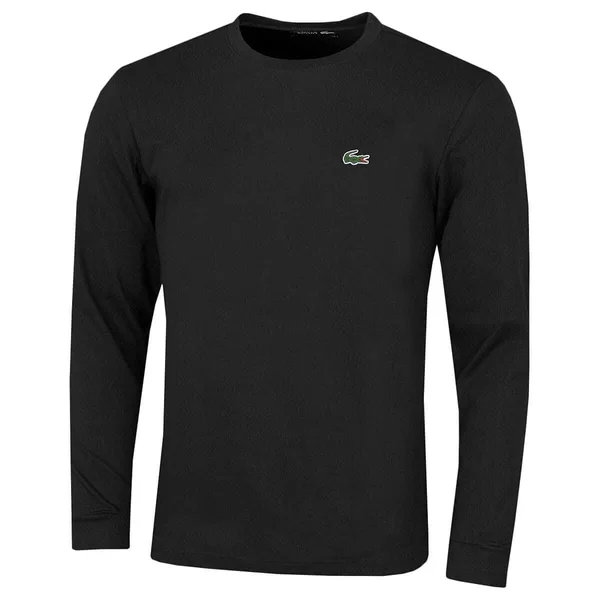 Lacoste Sport Long Sleeved T Shirt Black