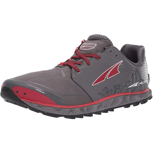 Altra Men's Superior 4 Trail Running Shoe - Gray/Red, 10.5