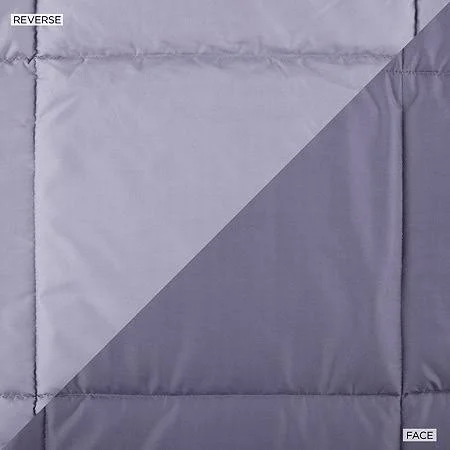 Home Expressions Classic Plus Down Alternative Reversible Comforter with Scotchgard, Purple
