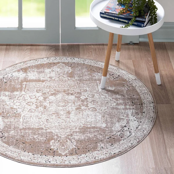Unique Loom Chateau Roosevelt Rug - 8& 0 x 8& 0 - Round