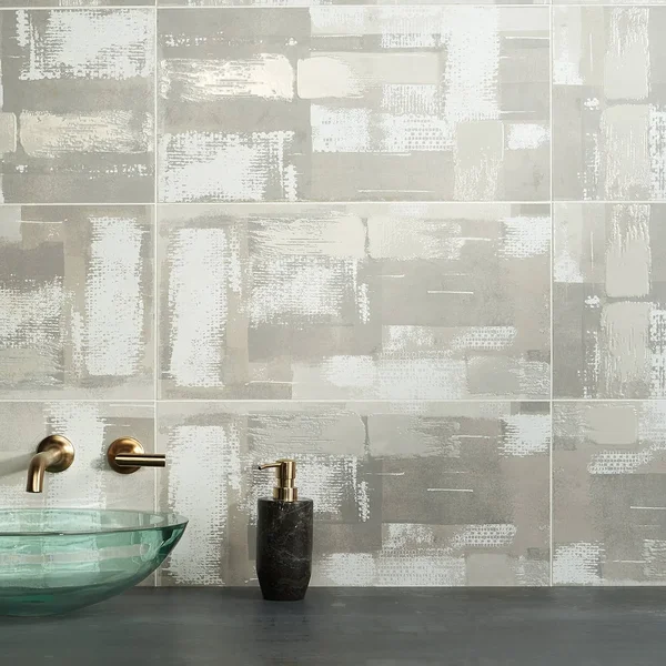 Stroke 12x22 x 24x22 Porcelain Floor Use Tile Ivy Hill Tile Deco Beige