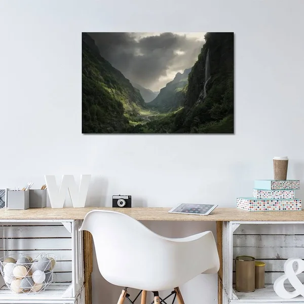 Enrico Fossati Paintings on Canvas Art - Return to Rivendell Print ( scenic & landscapes > Nature > Valleys art)