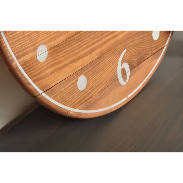 Oversized Light Brown Farmhouse Wall Clock - 30 x 30