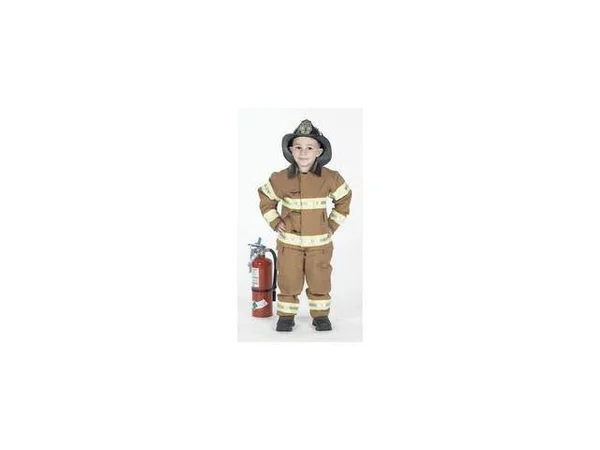 Aeromax Toys Fire Fighter Cotton Suit - Brown, L