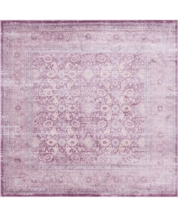 Unique Loom Birch Leila Rug - 8& 0 x 8& 0 - Square