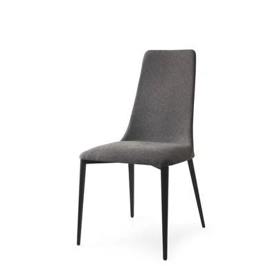 Calligaris Etoile Upholstered Dining Chair Leg Color: Matte Black, Upholstery Color: Denver Cord