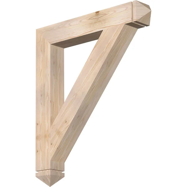 Ekena Millwork 5 1/2x22W x 38x22D x 44x22H Traditional Arts & Crafts Smooth BRACKET, Douglas Fir