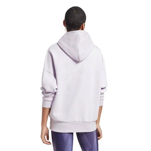 Reebok Women's Studio Retro Oversized Hoodie in Purple/Luminous Lilac Size Small - Cotton/Polyester/Fleece