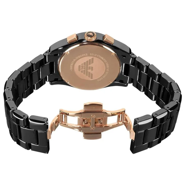 Emporio Armani Men's AR1410 &Ceramica& Chronograph Black Ceramic Watch