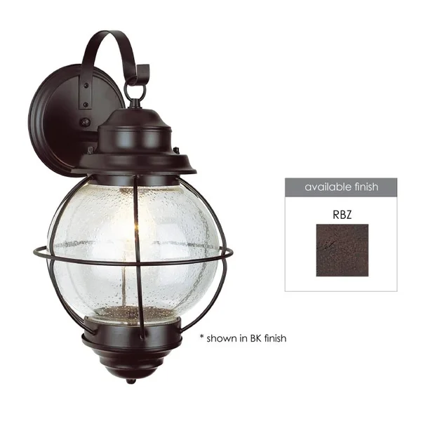 Trans Globe Lighting 69904 RBZ 1-Light Coach Lantern - Rustic Bronze
