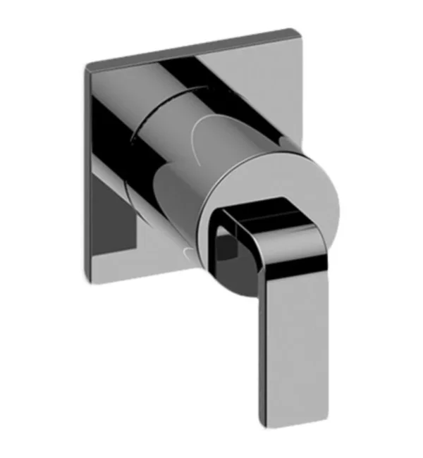 Graff M-Series 2 3/8x22 Square Three Way Diverter Valve Trim Plate with Immersion Handle in Satin Nickel - SKU: G-8072-LM40E1-SN