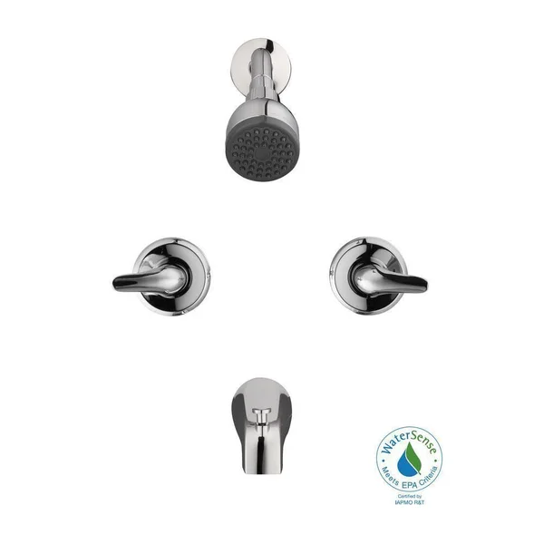 Glacier Bay Aragon 2-Handle Tub and Shower Faucet in Chrome