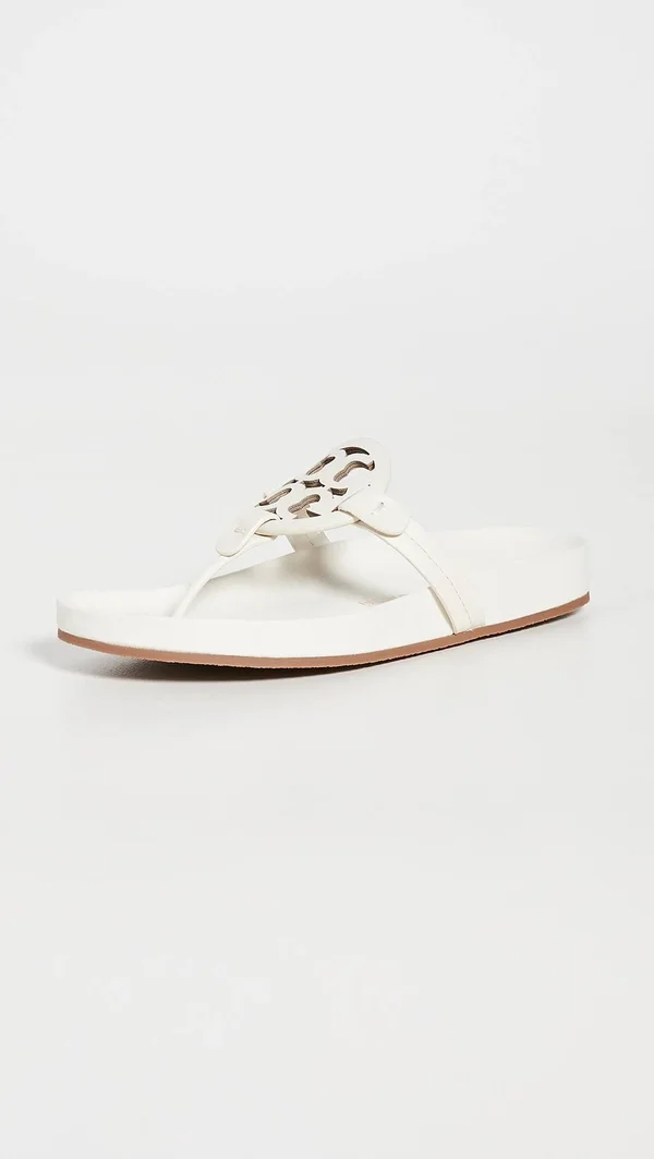 Tory Burch Women's Miller Cloud Thong Sandals - New Ivory