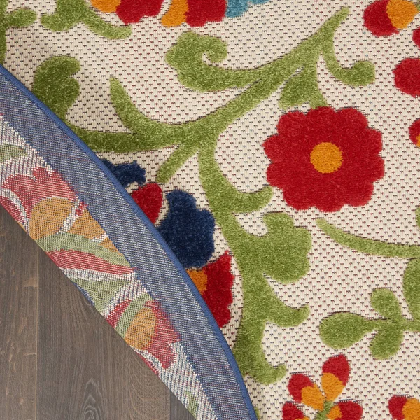 Nourison Aloha ALH17 Area Rug - Multicolor, 5&3x22 Round