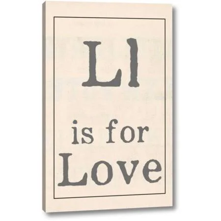 Gracie Oaks 'L Is for Love' by Katie Doucette Giclee Art Print on Wrapped Canvas - Size: 24 inch H x 15 inch W x 1.5 inch D, Beig