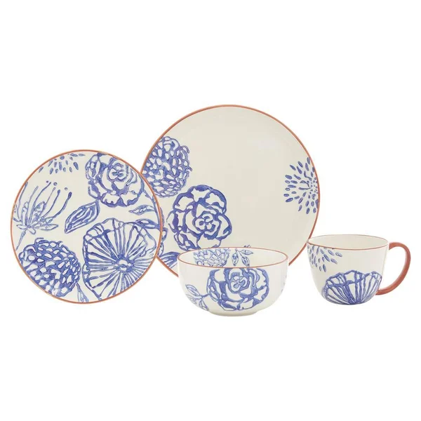 Baum Begonia 16-Piece Dinnerware Set Multi