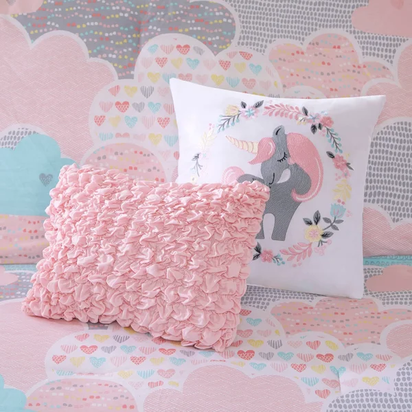 Urban Habitat Kids Cloud Cotton Printed Comforter Set Pink Full/Queen