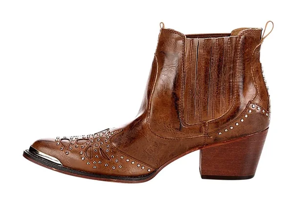 Wanted Lonestar Western Inspired Ankle Bootie Women's Shoes - 7 - Tan