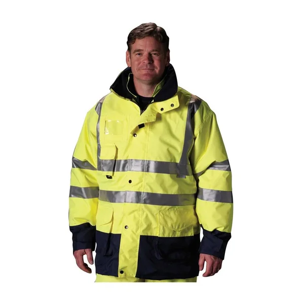 PIP 343-1756 ANSI Type R Class 3 7-in-1 All Conditions Coat with Inner Jacket and Vest Combination Hi-Vis Yellow