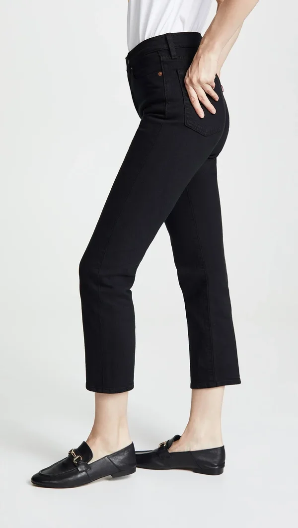 Levi&s Wedgie Straight Black Heart Jeans