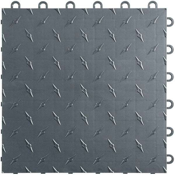 Swisstrax Diamondtrax Home 1ft x 1ft Slate Grey Garage Floor Tile (Pack of 50)