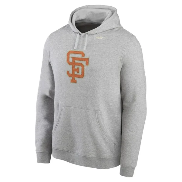 Nike Cooperstown Patch Club (MLB San Francisco Giants) Men's Pullover Hoodie in Grey, Size: Medium, NKNFBUQ-SF3