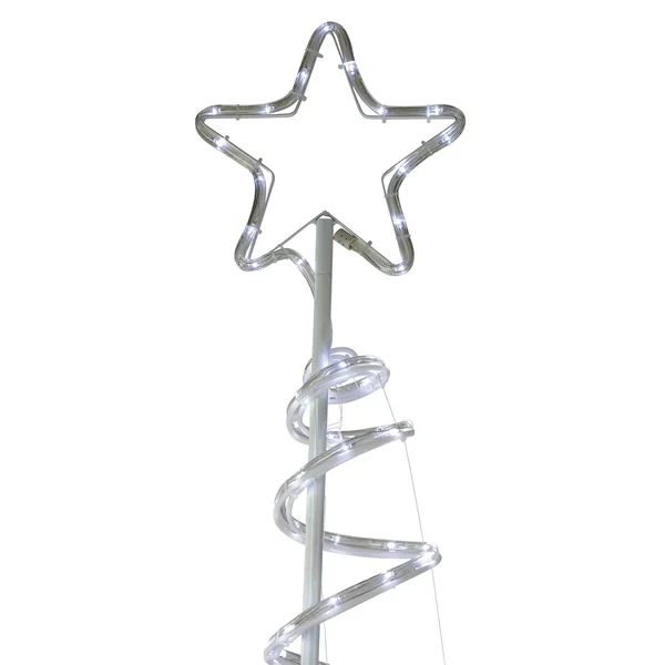 Hofert 7’ LED White Spiral Rope Light Tree with Star Tree Topper