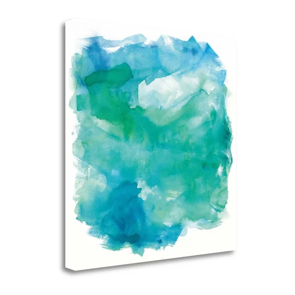 Tangletown Fine Art 'Sea Glass' by Schick Mike Painting Print on Wrapped Canvas, Size: 30 inch x 30 inch, Green