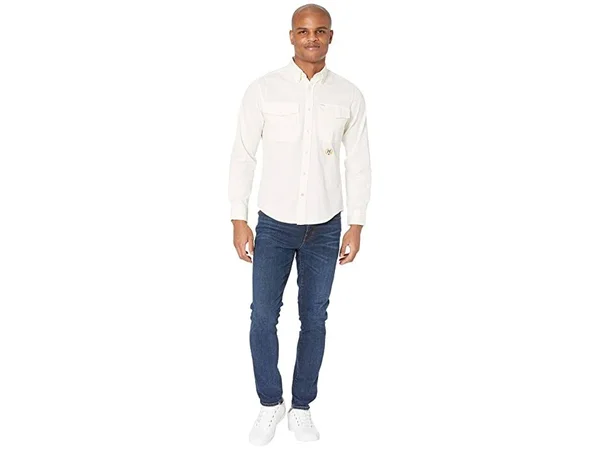 Tommy Hilfiger Hargrove Twill Captain Shirt Men's Clothing Sky Captain : XL