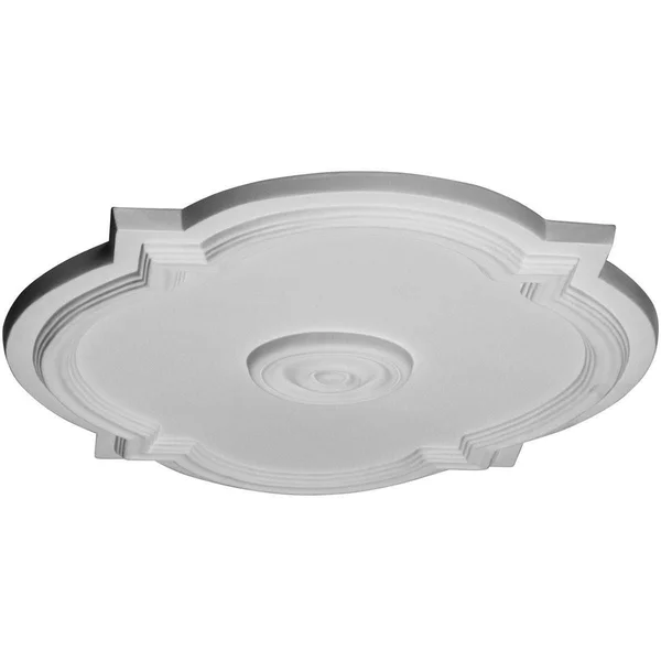 21 1/4x22W x 17 3/8x22H x 1x22P Waltz Ceiling Medallion (Fits Canopies Up to 4 1/2x22) - Hand-Painted Stone Hearth Crackle