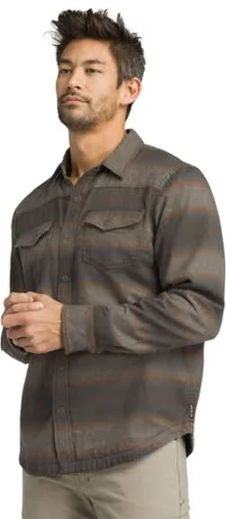 Prana Asylum Flannel Shirt - Men's Scorched Brown Heather, S