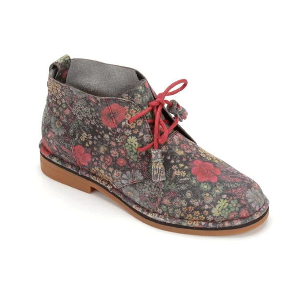 Hush Puppies Women's Cyra Catelyn Black Floral Multi Suede