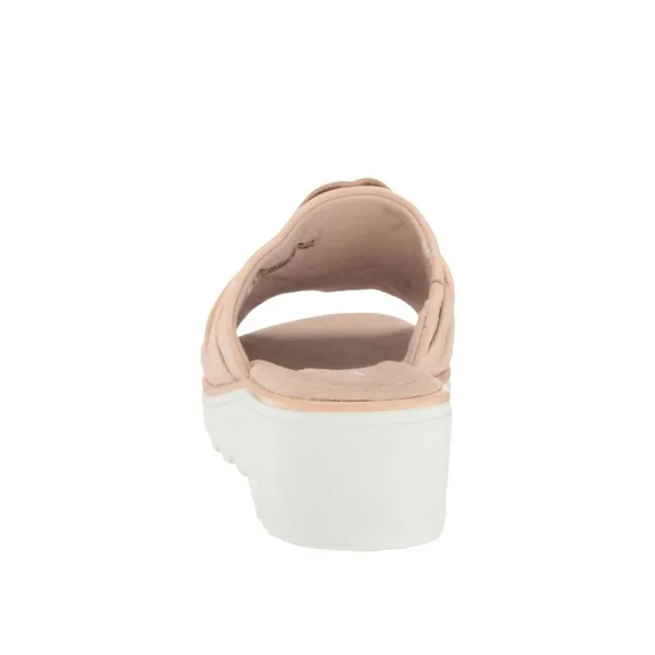 Clarks Women's Jillian Leap Wedge Slide, Size: 8.5, Blush Leather