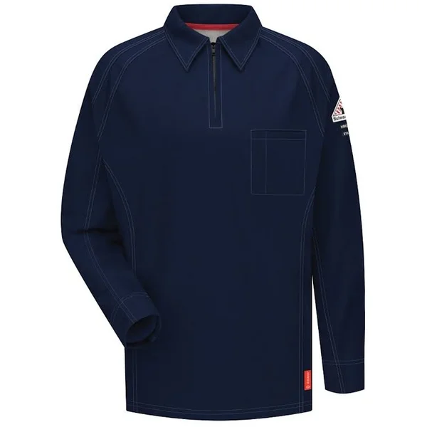 Bulwark Long Sleeve Polo Long Sizes - Khaki - LT