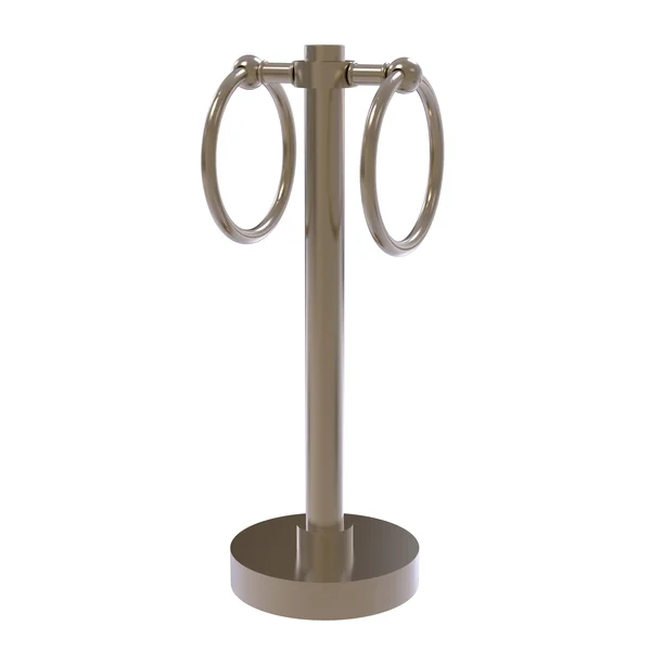 Allied Brass 953 Vanity Top 2 Ring Guest Towel Holder Antique Pewter